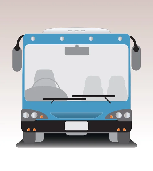 Front view of low floor city bus — Stock Photo, Image