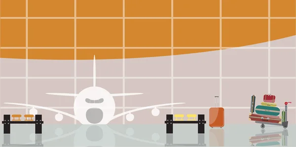 Illustrazione vettoriale della scena aeroportuale — Foto Stock