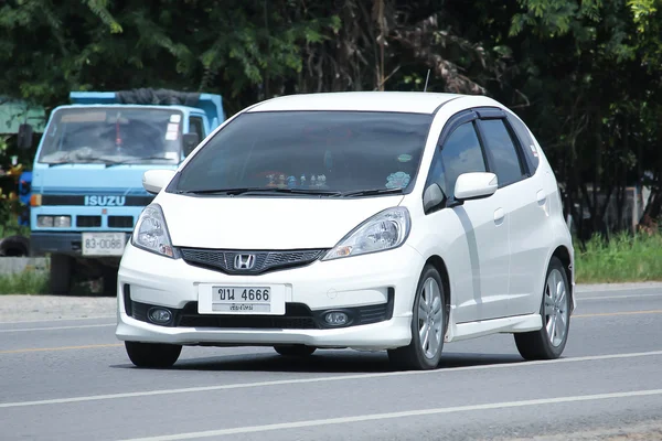 Private Honda Jazz Car, Five door hatchback automobile. — Stock Photo, Image