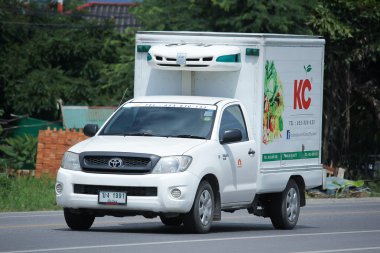 Refrigerated container Pickup truck of KC Transport Company clipart