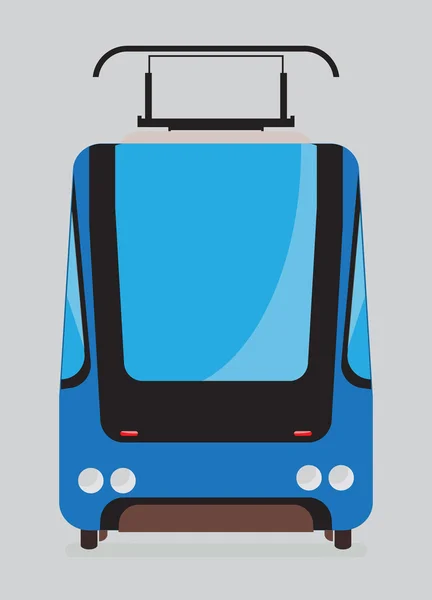 Vue de face de la voiture Tram — Image vectorielle
