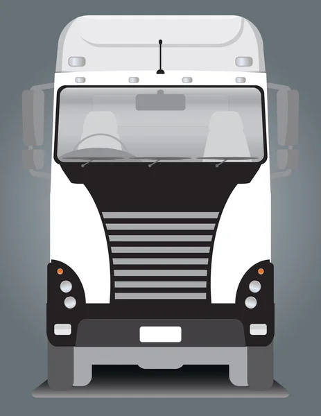 Vue de face du camion cargo — Image vectorielle
