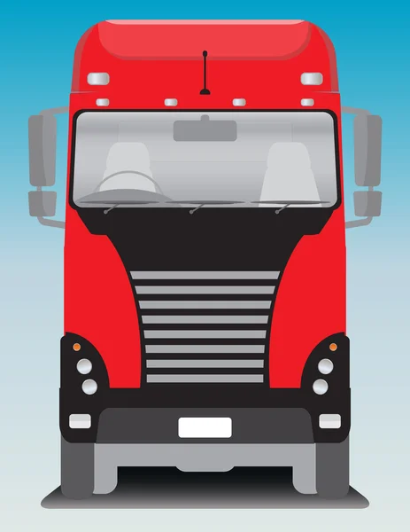 Frontansicht des Lastwagens — Stockvektor