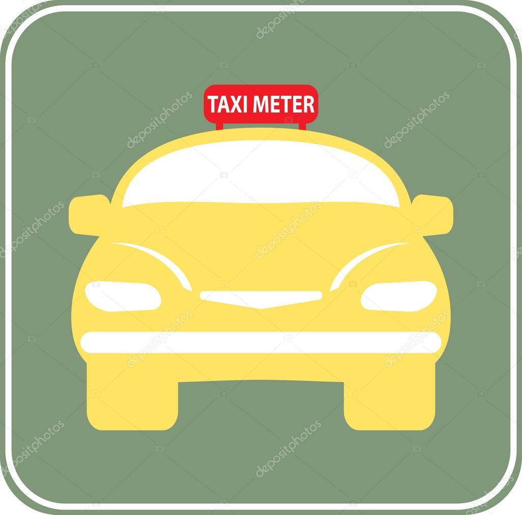 Flat design of Taxi Meter car Vector Illustration