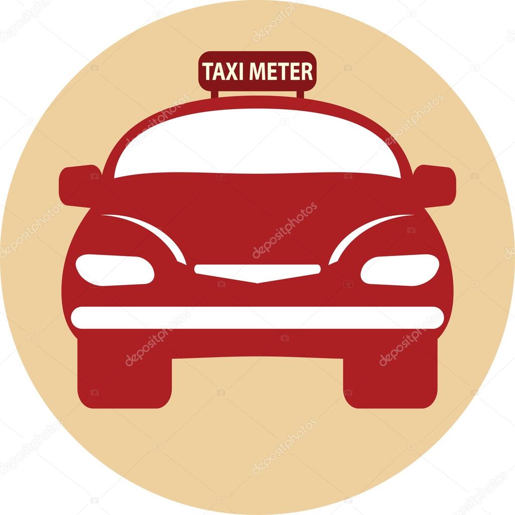 Flat design of Taxi Meter car Vector Illustration