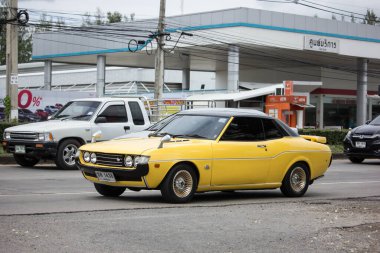 Chiangmai, Tayland - 21 Ekim 2020: Özel araba, Eski Toyota Celica LT. Fotoğraf 121 no 'lu yolda, Tayland şehir merkezine yaklaşık 8 km uzaklıkta..