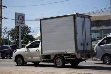 Chiangmai, Thailand -   October 26 2020: Private Pickup Truck Car Toyota Hilux Revo. On road no.1001, 8 km from Chiangmai city.