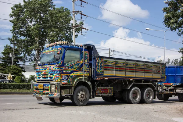 Chiangmai Tailandia Noviembre 2020 Camión Volquete Privado Isuzu Carretera 1001 — Foto de Stock