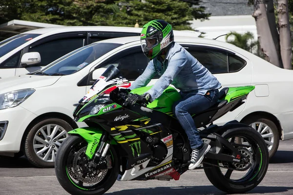 Chiangmai Thailand November 2020 Private Racing Kawasaki Ninja Motorrad Foto — Stockfoto