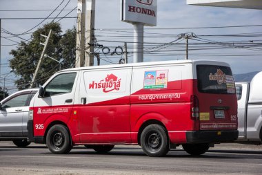 Chiangmai, Tayland - 13 Kasım 2020: BAŞKAN BAKERY 'İN Hızlı Teslimat Minibüsü ).