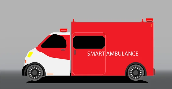 Coche Autónomo Smart Ambulance Van — Vector de stock