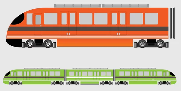 Gummibereifter Stadtbahnvektor — Stockvektor