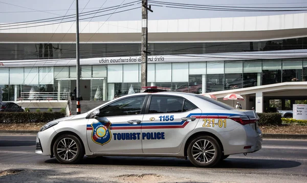 Chiangmai Tailândia Janeiro 2021 Carro Polícia Polícia Turística Toyota Corolla — Fotografia de Stock