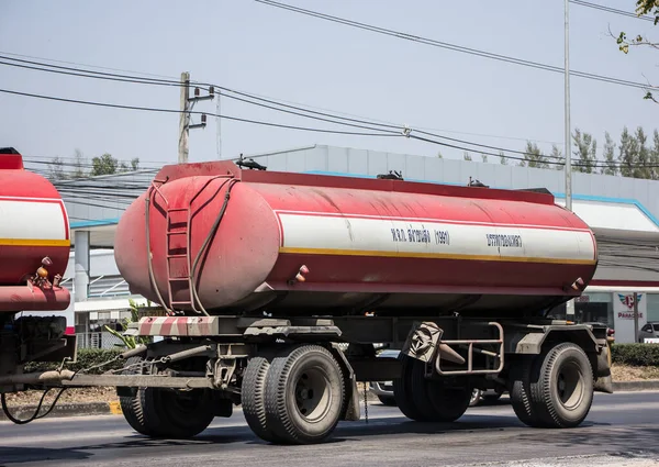Chiangmai Tailandia Marzo 2021 Camión Cisterna Petróleo Privado Camión Por —  Fotos de Stock