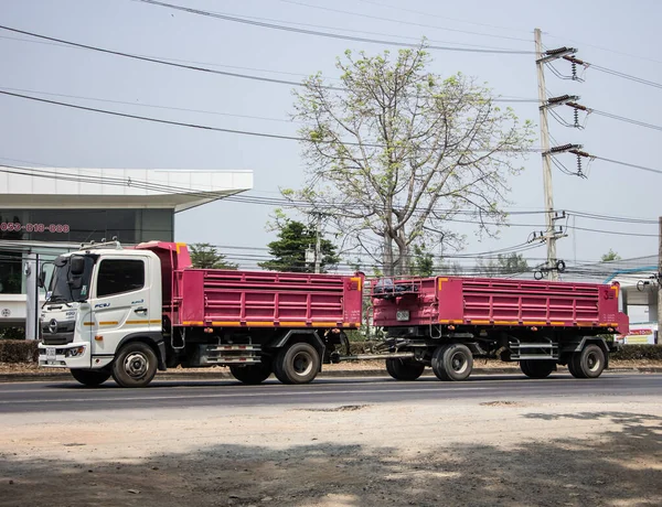 Chiangmai Tailândia Março 2021 Reboque Caminhão Basculante Thanachai Company Estrada — Fotografia de Stock