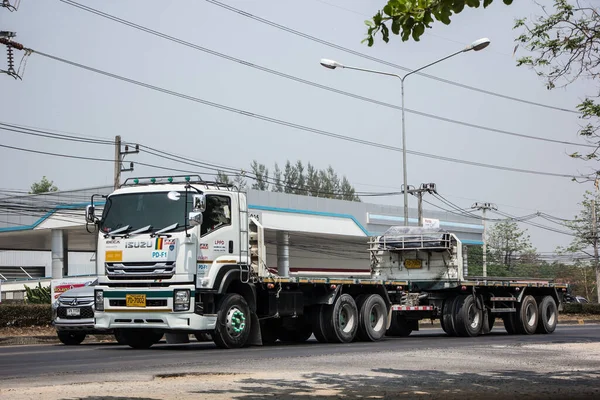 Chiangmai Thailand March 2021 Private Isuzu Cargo Truck Photo Road — Stock Photo, Image