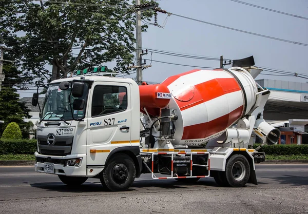 泰国清迈 2021年3月21日 Pps水泥公司的水泥卡车 在距清迈商业区8公里的1001号公路上 — 图库照片