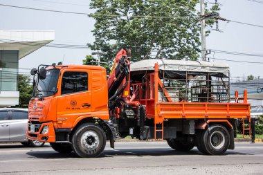 Chiangmai, Tayland - 21 Mart 2021: Tayland İl Eletricity Otoritesi. Fotoğraf 1001 nolu yolda, Chiangmai, Tayland 'a 8 km uzaklıkta..
