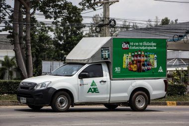 Chiangmai, Tayland - 2 Haziran 2021: AJEi Kola Şirketi 'nin Kamyonu. 1001 no 'lu yolda, Chiangmai İş Alanından 8 km uzakta..