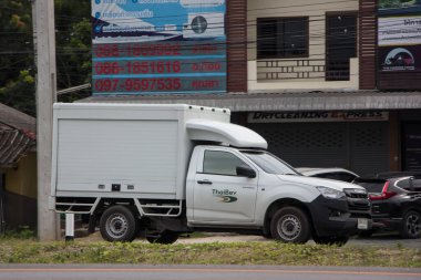 Chiangmai, Tayland - 9 Eylül 2021 TBL kamyonu. Thai İçecek Lojistiği. 1001 numaralı yolda, Chiangmai şehrinden 8 km uzakta..