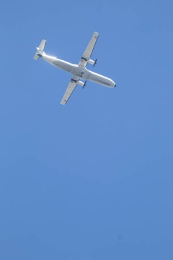 Chiangmai, Tayland - 16 Ekim 2025 Tayland Kraliyet Hava Kuvvetleri ATR72-500. Chiangmai Havaalanı 'ndan..