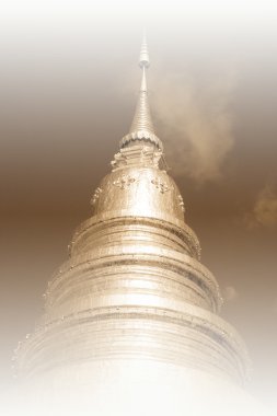 Büyük pagoda Vintage filtreli.