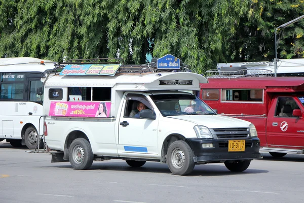 White Taxi Chiangmai — Stock Photo, Image