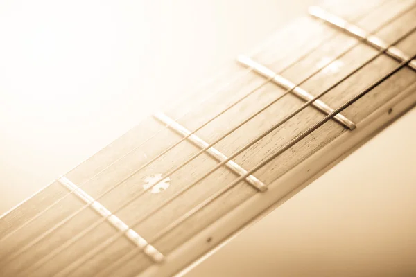 レトロな効果を持つギターを閉じる. — ストック写真