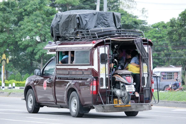 Orange mini truck taxi chiangmai — Stock Photo, Image