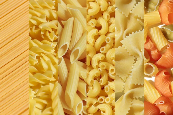 Close-up van rauwe pasta — Stockfoto