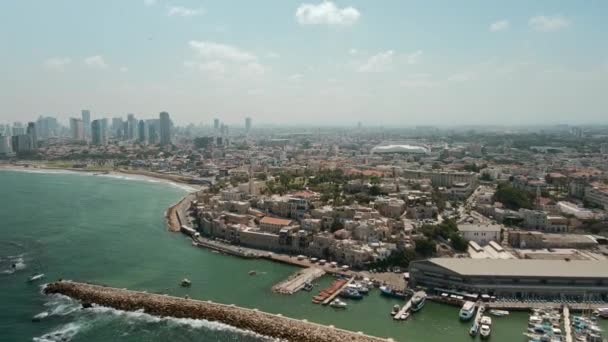 Oude Jaffa is een van de belangrijkste havens in het oude Israël. — Stockvideo