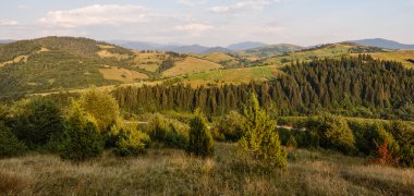akşam Karpat Dağları Panoraması