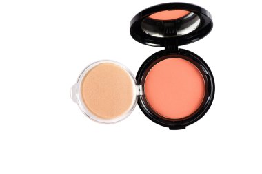 Makyaj toz beyaz zemin üzerine siyah durumunda.