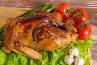 ile sebze kızarmış hindi