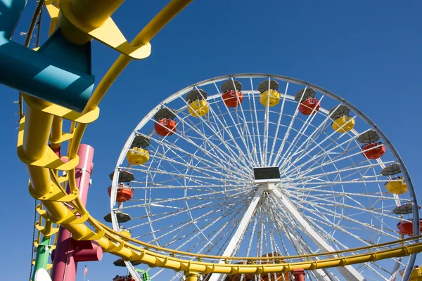 Roller Coaster in the Summer Stok Gambar Bebas Royalti