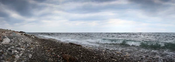Plage Sur Côte Mer Noire Sotchi Russie — Photo