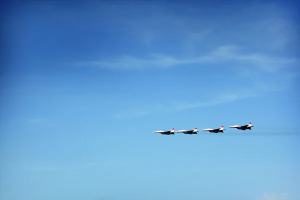 Letící Stíhačky Ruská Vojenská Letadla — Stock fotografie