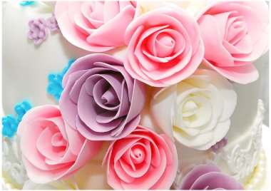 Düğün pastası güllerinin. Krema şeker yapılır.