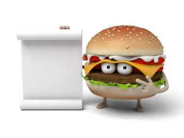 Hamburger, kağıt, bilgi,