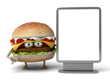 Hamburger, billboard, reklam