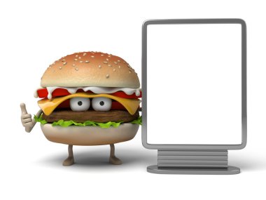Hamburger, billboard, reklam