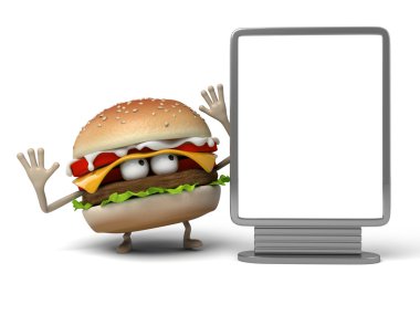 Hamburger, reklam, billboard