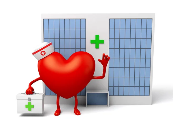 Hjärtsjukhus, sjuksköterska — Stockfoto