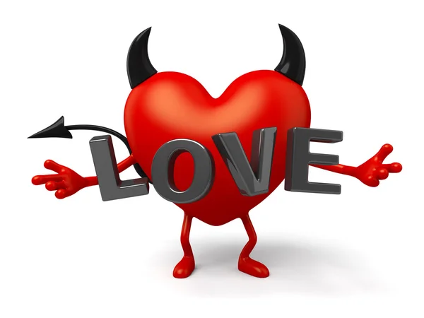 Heart,monster, devil — Stock Photo, Image