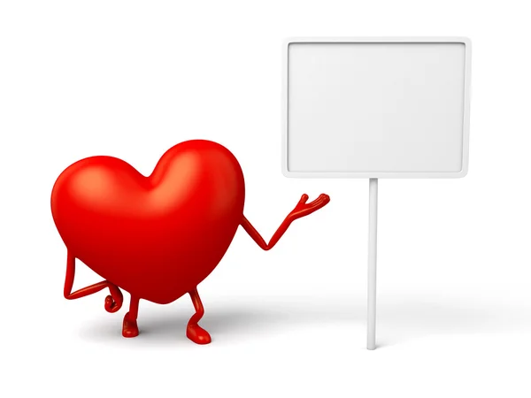 Hjärta, plakat, styrelsen — Stockfoto