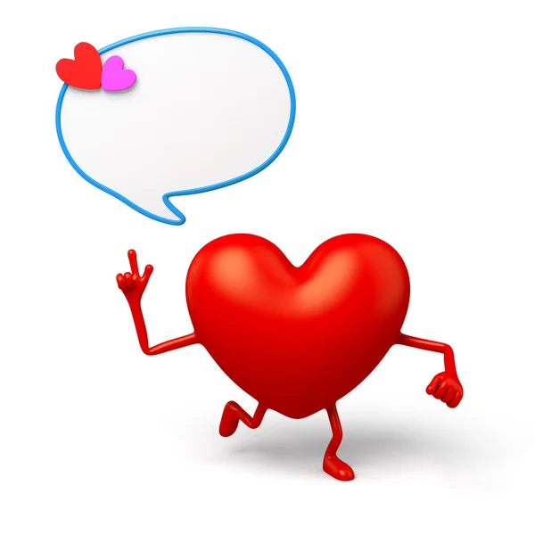 Heart,dialog, word — Stock Photo, Image