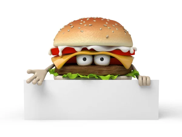 Hamburger, menu, deska — Zdjęcie stockowe