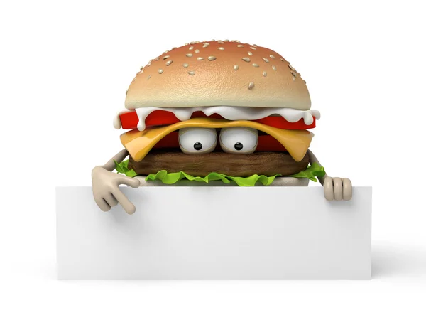 ハンバーガー、メニューのボード — ストック写真