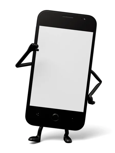 Smartphone, punto, me stesso — Foto Stock