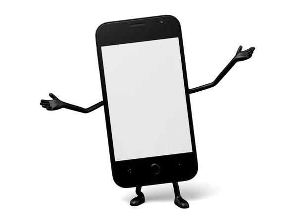 Smartphone, bem-vindo, cumprimentar — Fotografia de Stock